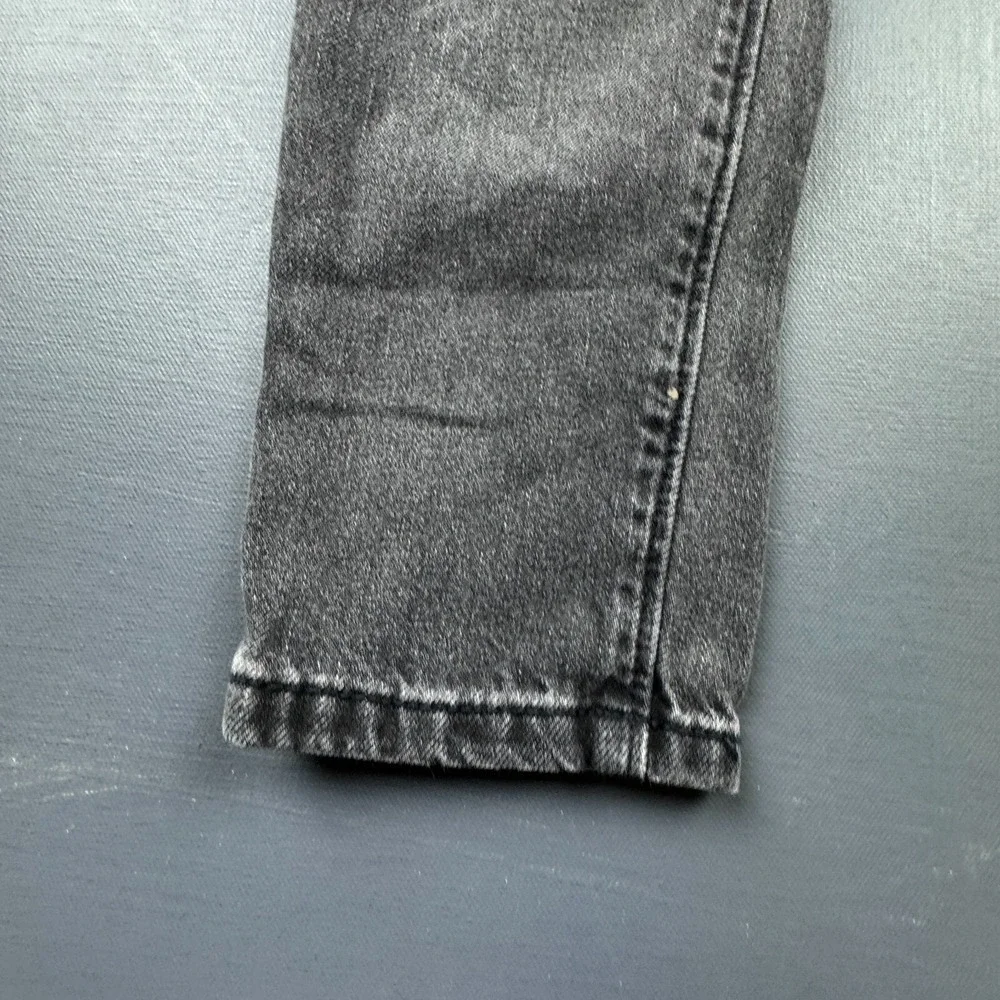 Old Navy Girls 6-7 Black Denim Distressed Overalls Adjustable Strap Casual Jeans